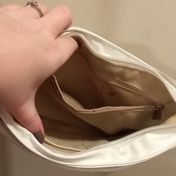 White cross body with diamond and gold studs - Picture 4 of 4